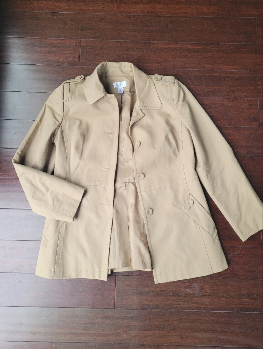 LOFT Tan Lightweight Trench Jacket